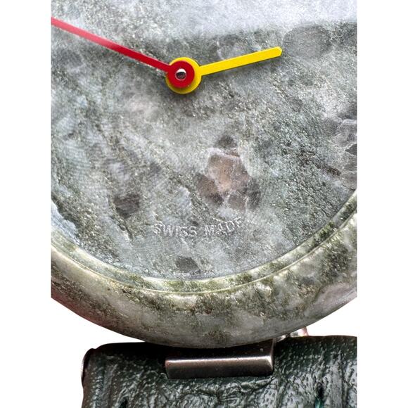 Vintage Tissot RockWatch Green Granite Stone Case Swiss Quartz Unisex Watch R150 main image 6